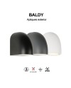 BALDY * APLIQUE 1L GU10 IP65 NEGRO